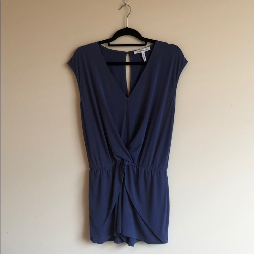 Overlapping pleated romper